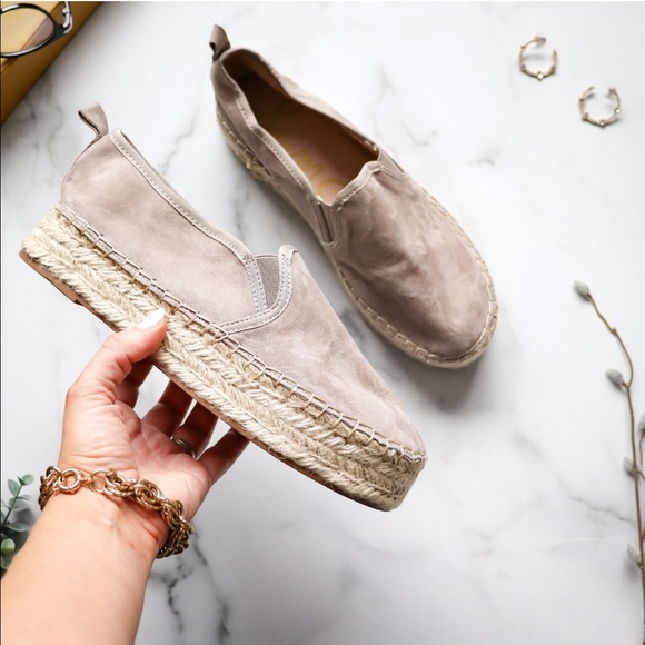 Sam Edelman Shoes - SAM EDELMAN Espadrille Tan Slip On Platform Shoes